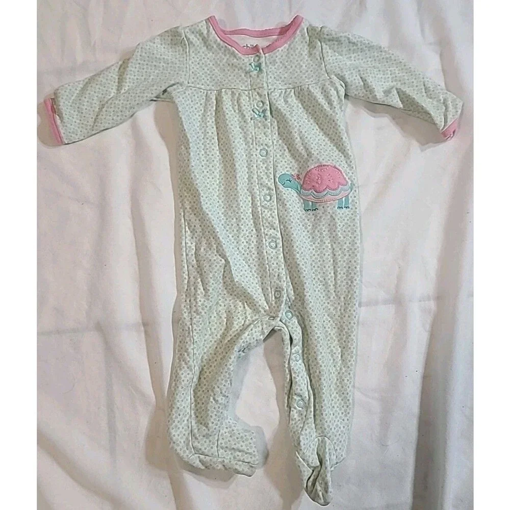 Set Of 2 Baby Girl Footie Pajamas  1 Owl shirt 6-9 Months Sleepwear